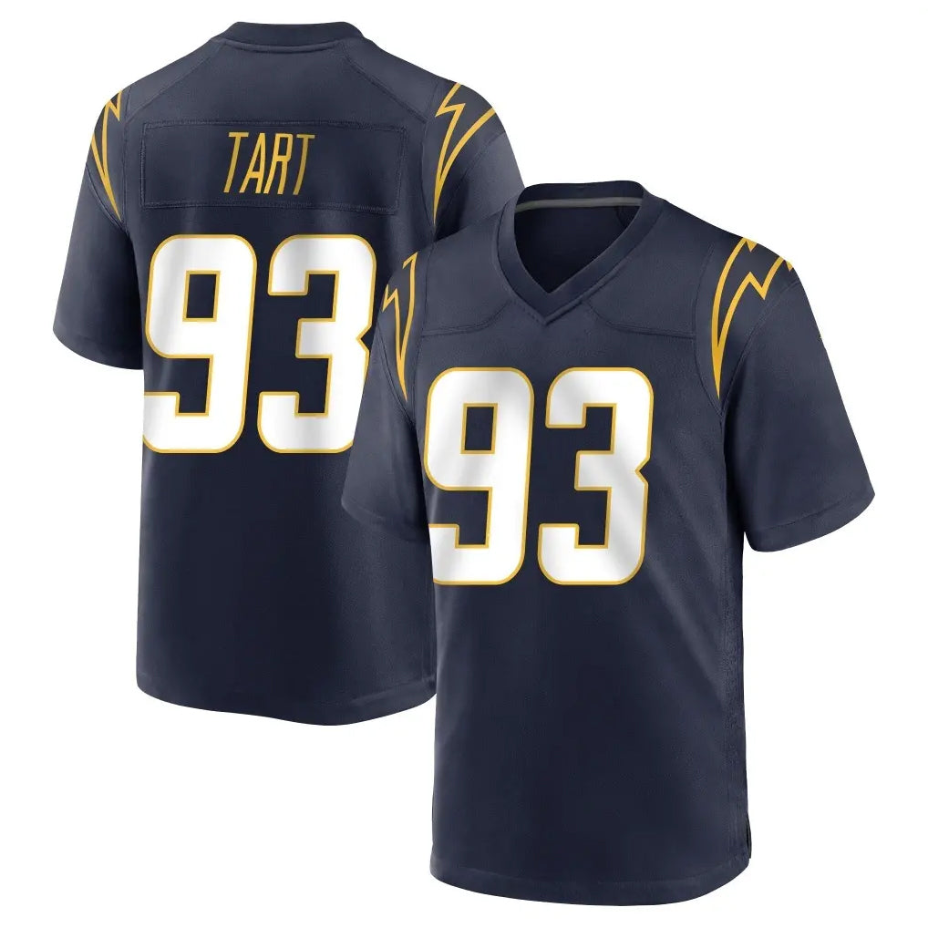 Punc LA.Chargers #93 Teair Tart Player Navy Home Game Stitched Jerseys