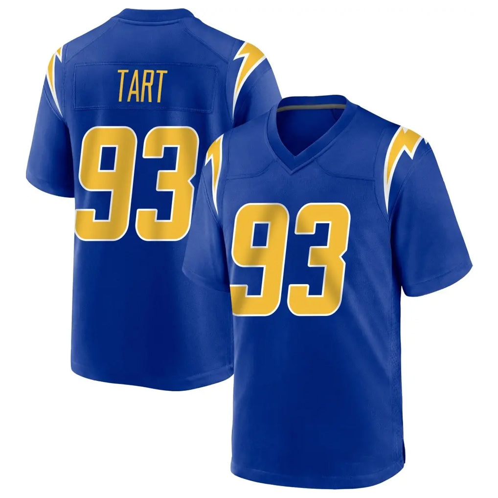 Punc LA.Chargers #93 Teair Tart Player Royal Home Game Stitched Jerseys