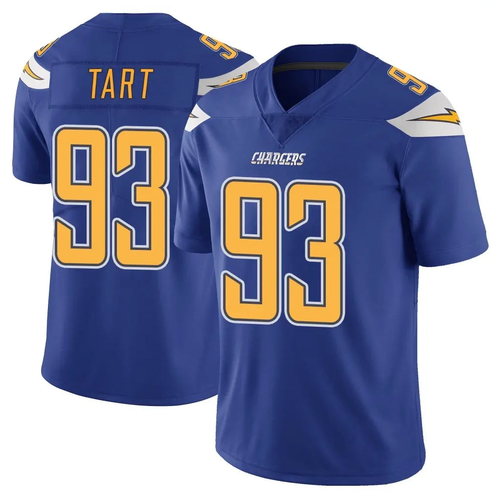 Punc LA.Chargers #93 Teair Tart Player Royal Limited Color Rush Vapor Untouchable Home Game Stitched Jerseys