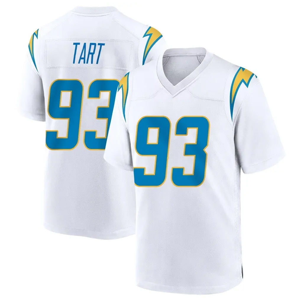 Punc LA.Chargers #93 Teair Tart Player White Home Game Stitched Jerseys