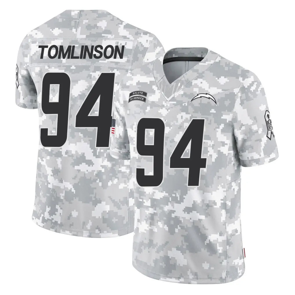 Punc LA.Chargers #94 Dalvin Tomlinson Player Arctic Camo Salute To Service Limited Game Stitched Jerseys