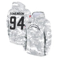 Punc LA.Chargers #94 Dalvin Tomlinson Player Arctic Camo Salute to Service Hoodies Limited Game Stitched Jerseys