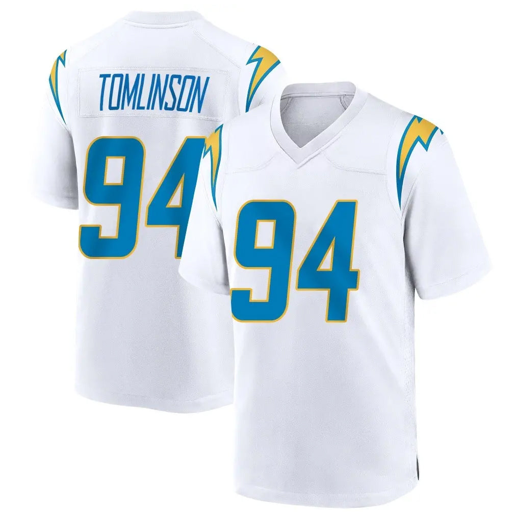 Punc LA.Chargers #94 Dalvin Tomlinson Player White Home Game Stitched Jerseys