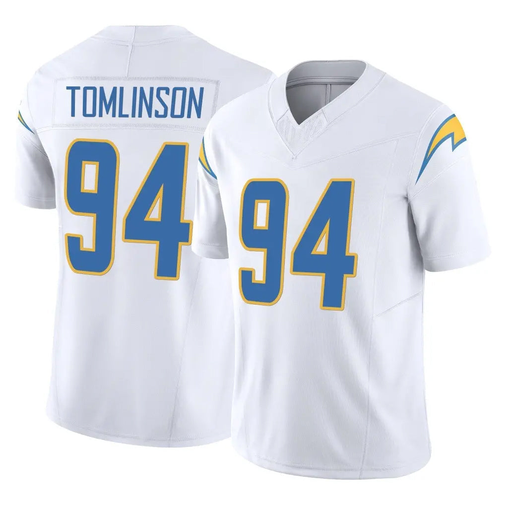 Punc LA.Chargers #94 Dalvin Tomlinson Player White Limited Vapor F.U.S.E. Home Game Stitched Jerseys