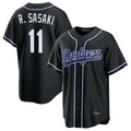 Punc LA.Dodgers #11 Roki Sasaki Player Black Carbon Limited Home Stitched Jerseys