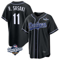 Punc LA.Dodgers #11 Roki Sasaki Player Black World Series Carbon Limited Home Stitched Jerseys