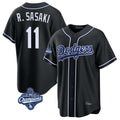 Punc LA.Dodgers #11 Roki Sasaki Player Black World Series Meet Carbon Limited Home Stitched Jerseys