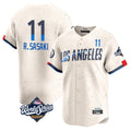 Punc LA.Dodgers #11 Roki Sasaki Player Cream World Series City Connect Limited Home Stitched Jerseys