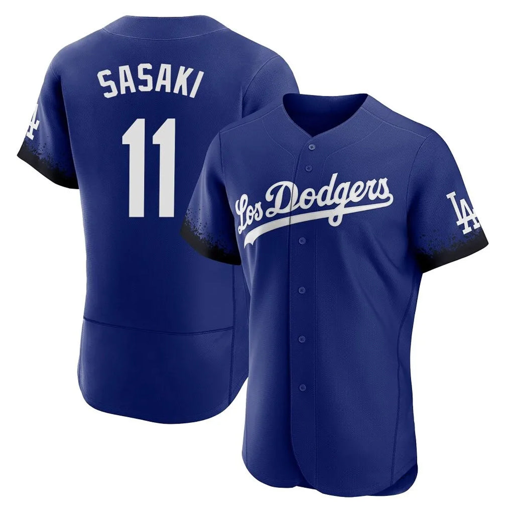 Punc LA.Dodgers #11 Roki Sasaki Player Royal City Connect Elite Home Stitched Jerseys