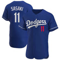 Punc LA.Dodgers #11 Roki Sasaki Player Royal Limited Elite Home Stitched Jerseys