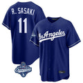 Punc LA.Dodgers #11 Roki Sasaki Player Royal World Series Meet Game Stitched Jerseys