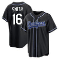 Punc LA.Dodgers #16 Will Smith Player Black Carbon Limited Home Stitched Jerseys