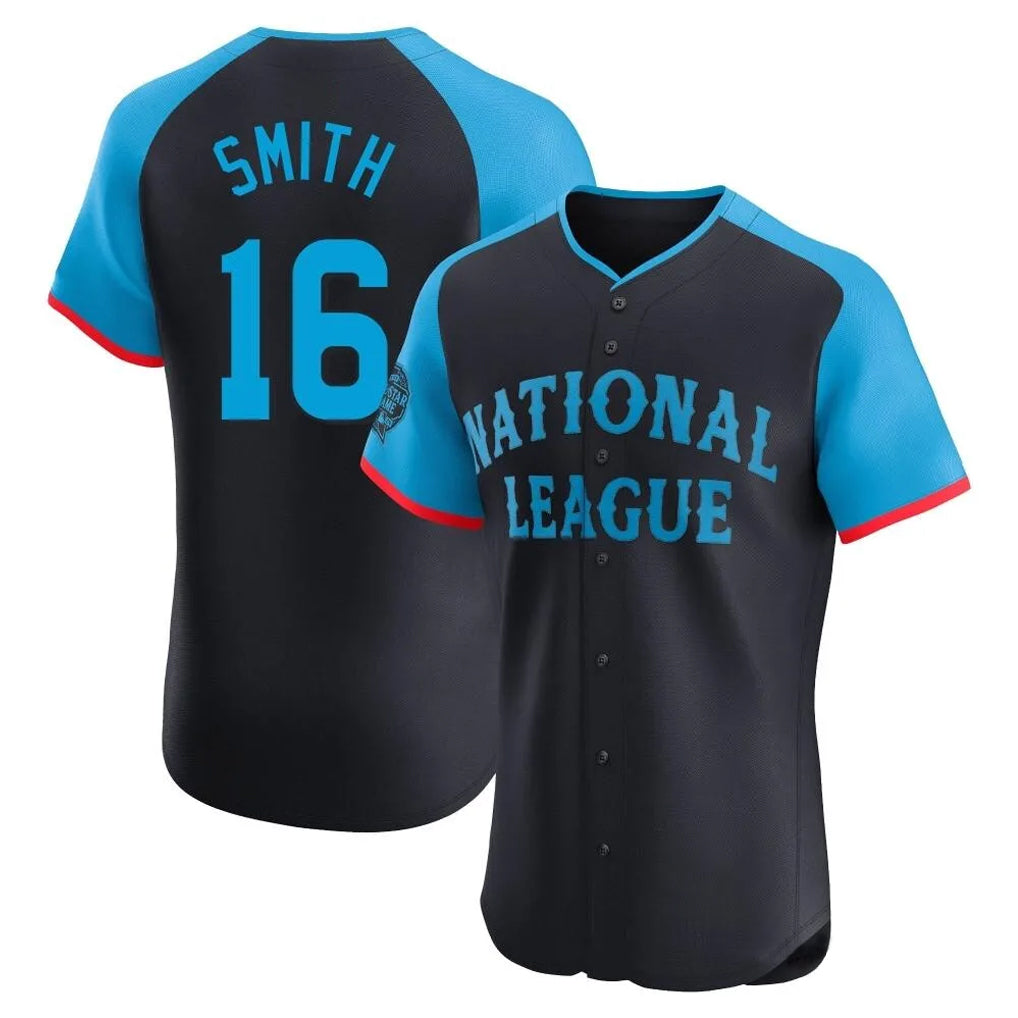 Punc LA.Dodgers #16 Will Smith Player Black National League All-Star Limited Elite Home Stitched Jerseys