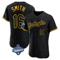 Punc LA.Dodgers #16 Will Smith Player Black World Series Meet Snake Skin City Limited Elite Home Stitched Jerseys