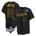Punc LA.Dodgers #16 Will Smith Player Black World Series Snake Skin City Game Home Stitched Jerseys