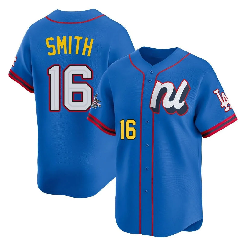 Punc LA.Dodgers #16 Will Smith Player Blue All-Star Limited Home Stitched Jerseys