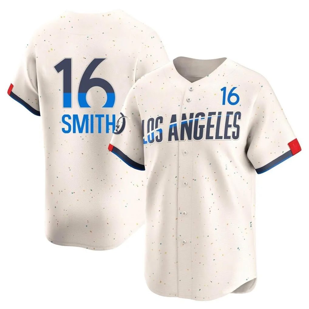 Punc LA.Dodgers #16 Will Smith Player Cream City Connect Limited Home Stitched Jerseys