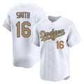 Punc LA.Dodgers #16 Will Smith Player Gold Collection Limited Home Stitched Jerseys