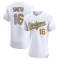Punc LA.Dodgers #16 Will Smith Player Gold Limited Elite Home Stitched Jerseys
