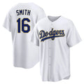 Punc LA.Dodgers #16 Will Smith Player Gold White 2026 Collection Stadium Game Stitched Jerseys