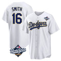 Punc LA.Dodgers #16 Will Smith Player Gold White World Series 2026 Collection Stadium Game Stitched Jerseys