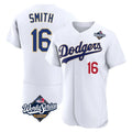 Punc LA.Dodgers #16 Will Smith Player Gold White World Series 2026 Collection Stadium Limited Elite Stitched Jerseys