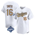 Punc LA.Dodgers #16 Will Smith Player Gold World Series Meet Collection Limited Home Stitched Jerseys