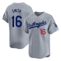 Punc LA.Dodgers #16 Will Smith Player Gray World Series Game Home Stitched Jerseys