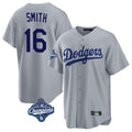 Punc LA.Dodgers #16 Will Smith Player Gray World Series Meet Game Stitched Jerseys
