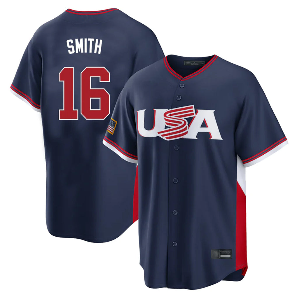 Punc LA.Dodgers #16 Will Smith Player Navy USA 2026 World Classic Limited Home Stitched Jerseys