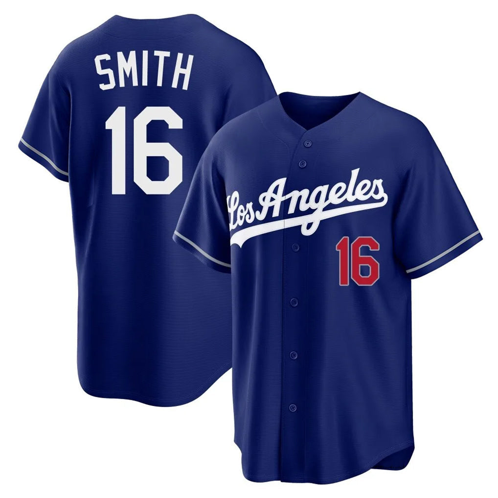 Punc LA.Dodgers #16 Will Smith Player Royal Game Home Stitched Jerseys