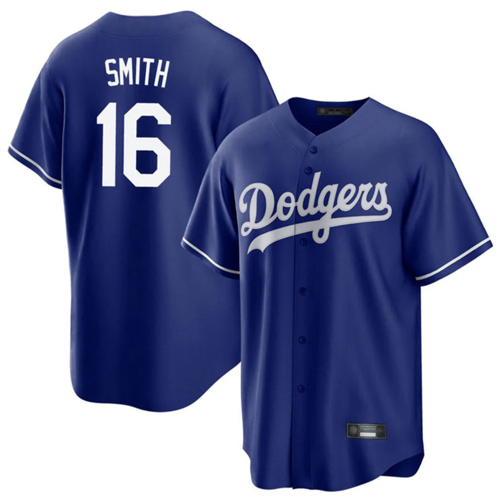 Punc LA.Dodgers #16 Will Smith Player Royal Game Stitched Jerseys