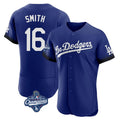 Punc LA.Dodgers #16 Will Smith Player Royal World Series Meet City Connect Elite Home Stitched Jerseys