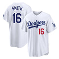 Punc LA.Dodgers #16 Will Smith Player White Home Game Stitched Jerseys