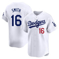Punc LA.Dodgers #16 Will Smith Player White Limited Home Stitched Jerseys