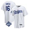 Punc LA.Dodgers #16 Will Smith Player White World Series Meet Game Home Stitched Jerseys