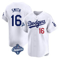 Punc LA.Dodgers #16 Will Smith Player White World Series Meet Limited Home Stitched Jerseys
