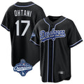 Punc LA.Dodgers #17 Shohei Ohtani Player Black World Series Meet Carbon Limited Home Stitched Jerseys