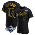 Punc LA.Dodgers #17 Shohei Ohtani Player Black World Series Snake Skin City Limited Elite Home Stitched Jerseys