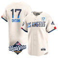 Punc LA.Dodgers #17 Shohei Ohtani Player Cream World Series City Connect Limited Home Stitched Jerseys