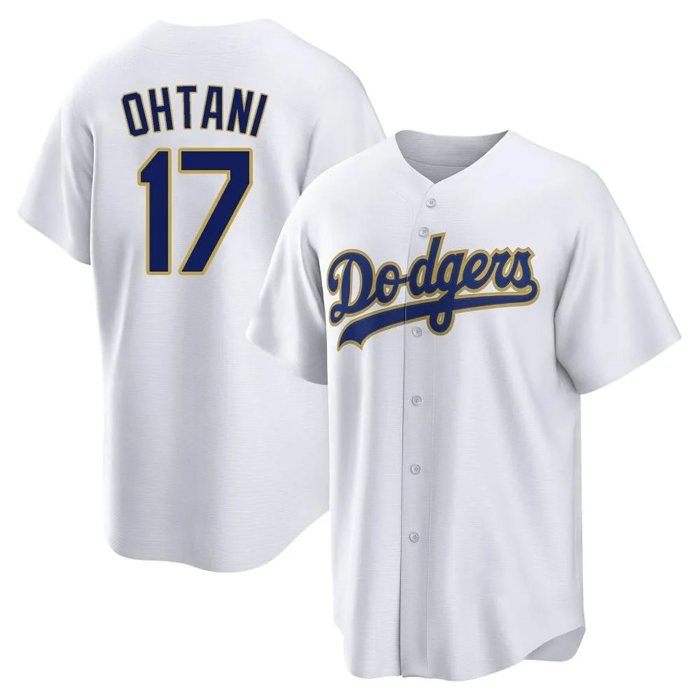 Punc LA.Dodgers #17 Shohei Ohtani Player Gold White 2026 Collection Stadium Game Stitched Jerseys