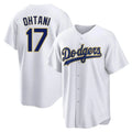 Punc LA.Dodgers #17 Shohei Ohtani Player Gold White 2026 Collection Stadium Game Stitched Jerseys