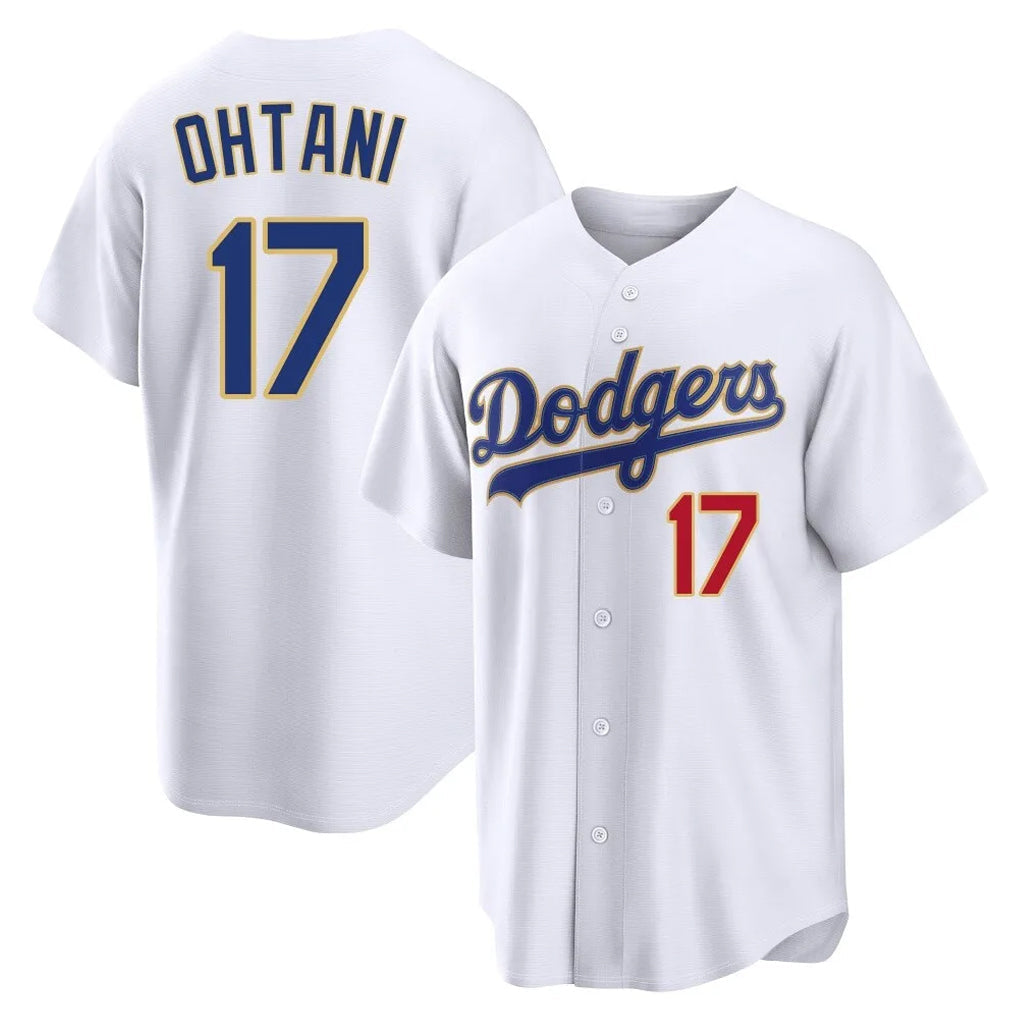 Punc LA.Dodgers #17 Shohei Ohtani Player Gold White 2026 Collection Stadium Limited Stitched Jerseys