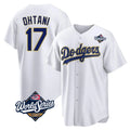 Punc LA.Dodgers #17 Shohei Ohtani Player Gold White World Series 2026 Collection Stadium Game Stitched Jerseys