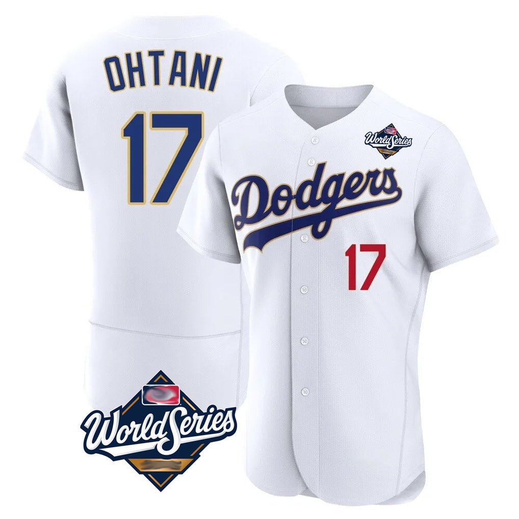 Punc LA.Dodgers #17 Shohei Ohtani Player Gold White World Series 2026 Collection Stadium Limited Elite Stitched Jerseys
