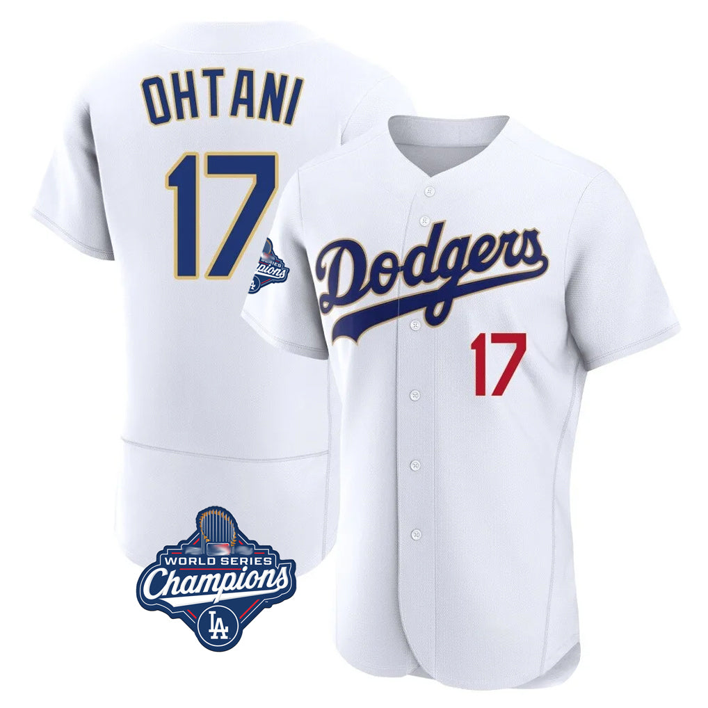 Punc LA.Dodgers #17 Shohei Ohtani Player Gold White World Series Meet 2026 Collection Stadium Limited Elite Stitched Jerseys