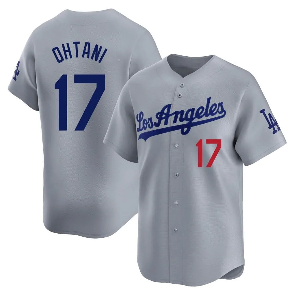 Punc LA.Dodgers #17 Shohei Ohtani Player Gray Limited Home Stitched Jerseys