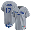 Punc LA.Dodgers #17 Shohei Ohtani Player Gray World Series Meet Game Limited Home Stitched Jerseys