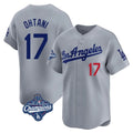 Punc LA.Dodgers #17 Shohei Ohtani Player Gray World Series Meet Limited Home Stitched Jerseys