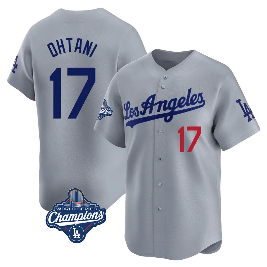 Punc LA.Dodgers #17 Shohei Ohtani Player Gray World Series Meet Limited Home Stitched Jerseys